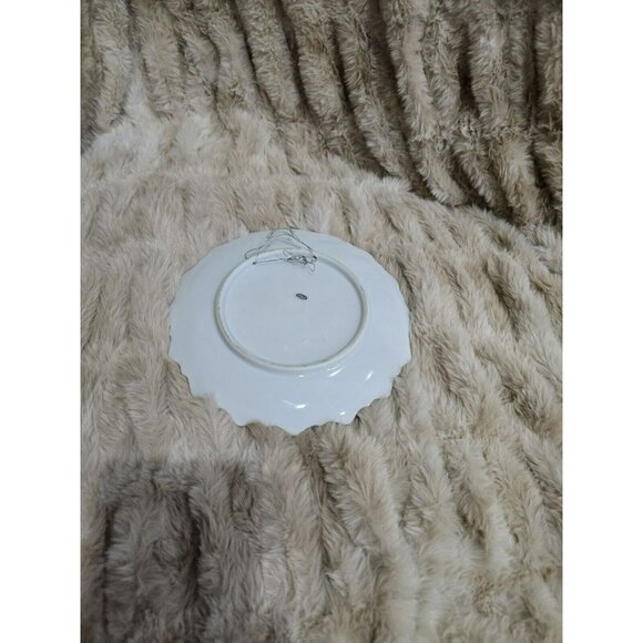 4-CURRIER & IVES THE HOMESTEAD IN WINTER Hanging Collector Plates Set GOLD Gild - Picture 8 of 8